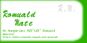 romuald mate business card
